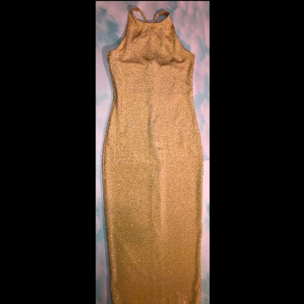 Gold full length dress
